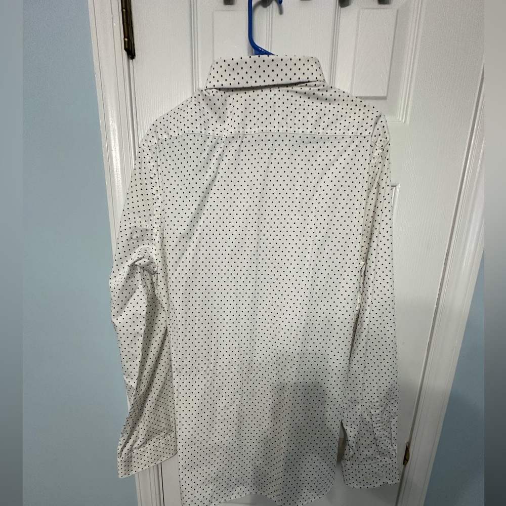EXPRESS Classic - White shirts with Black dot print -Full Sleeve